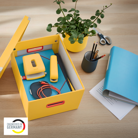Cutie depozitare Leitz Cosy Click & Store, carton laminat, pliabila, cu capac si maner, 28x20x37 cm [3]