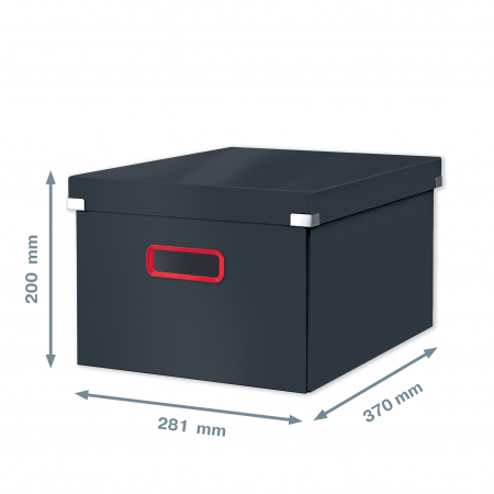 Cutie depozitare Leitz Cosy Click & Store, carton laminat, pliabila, cu capac si maner, 28x20x37 cm [1]