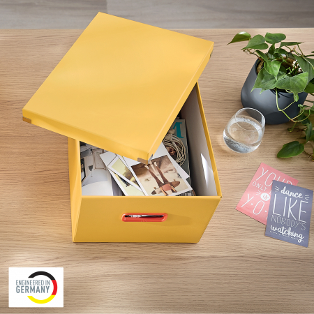 Cutie depozitare Leitz Cosy Click & Store, carton laminat, pliabila, cu capac si maner, 28x20x37 cm [2]