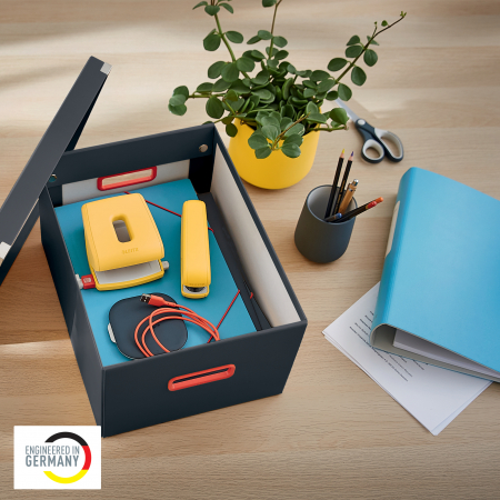 Cutie depozitare Leitz Cosy Click & Store, carton laminat, pliabila, cu capac si maner, 28x20x37 cm [3]