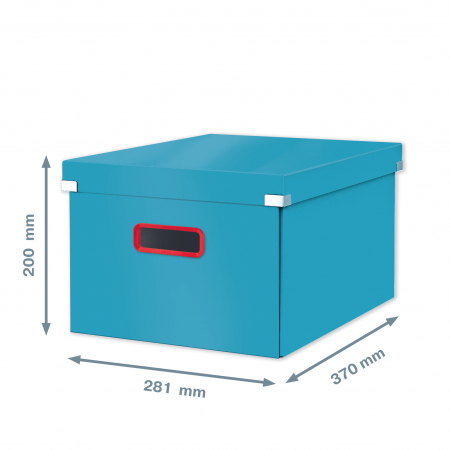 Cutie depozitare Leitz Cosy Click & Store, carton laminat, pliabila, cu capac si maner, 28x20x37 cm [1]