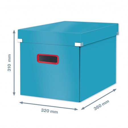 Cutie depozitare Leitz Cosy Click & Store, carton laminat, pliabila, cu capac si maner, 32x31x36 cm [2]