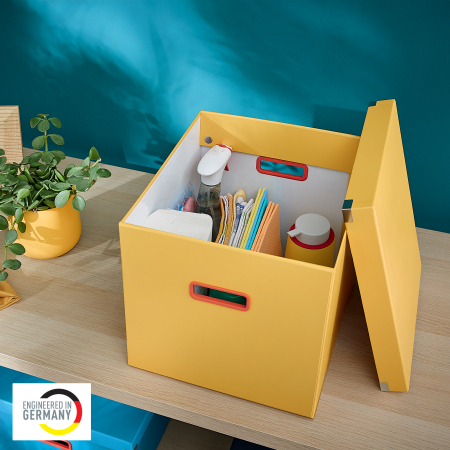 Cutie depozitare Leitz Cosy Click & Store, carton laminat, pliabila, cu capac si maner, 32x31x36 cm [1]