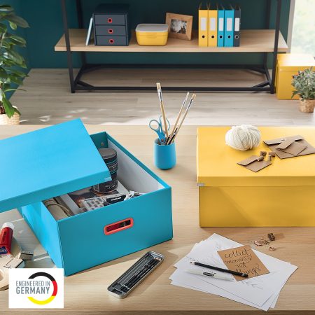 Cutie depozitare Leitz Cosy Click & Store, carton laminat, pliabila, cu capac si maner, 36x20x48 cm [2]