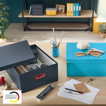 Cutie depozitare Leitz Cosy Click & Store, carton laminat, pliabila, cu capac si maner, 36x20x48 cm [2]