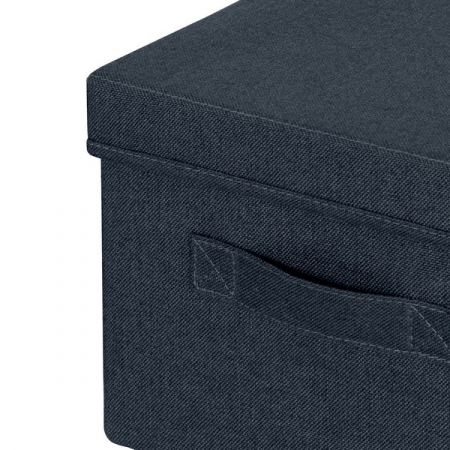 Cutie depozitare Leitz, material textil, pliabila, cu capac si maner, 28x20x38 cm, 2 buc/set, gri-carbune [3]