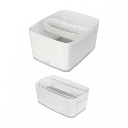 Cutie depozitare Leitz MyBox, 30x5x10 cm, culori duale, alb-gri [1]