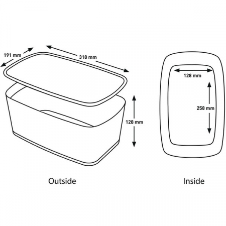 Cutie Leitz MyBox cu capac, mica, alb/gri [5]
