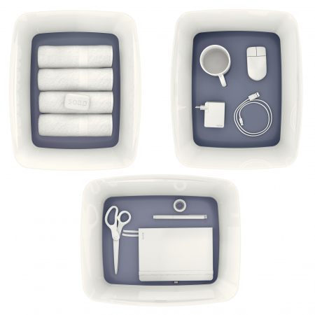 Cutie depozitare Leitz MyBox, cu capac, 31x19x38 cm, culori duale, alb-diverse culori [3]