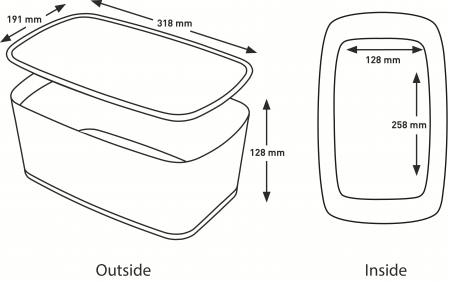 Cutie depozitare Leitz MyBox, cu capac, 31x19x38 cm, culori duale, alb-diverse culori [5]
