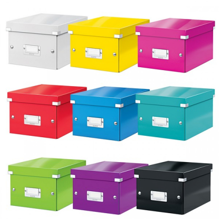 Cutie depozitare Leitz WOW Click & Store, carton laminat, pliabila, cu capac, 22x16x28 cm [8]