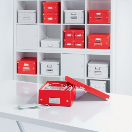 Cutie depozitare Leitz WOW Click & Store, carton laminat, pliabila, cu capac, 22x16x28 cm [4]