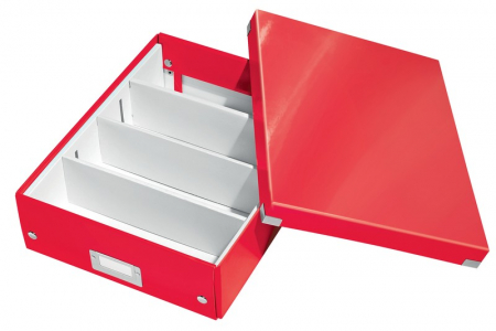 Cutie depozitare Leitz WOW Click & Store Organizer, carton laminat, cu capac, 28x10x37 cm [1]