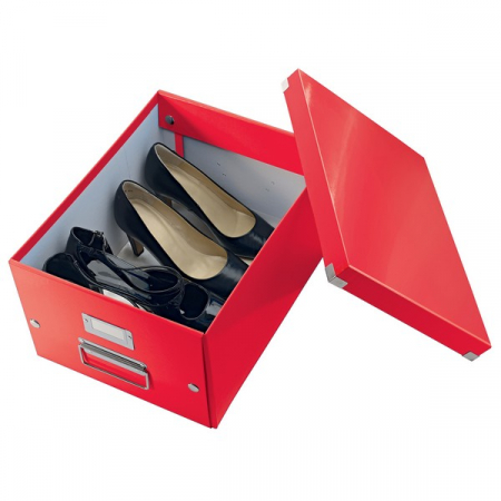 Cutie depozitare Leitz WOW Click & Store, carton laminat, pliabila, cu capac si maner, 28x20x37 cm [1]