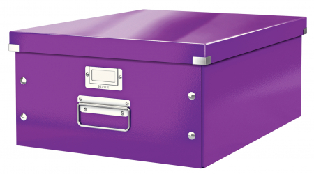 Arhivare si depozitare - Cutie depozitare Leitz WOW Click&Store 369x200x482mm, mov