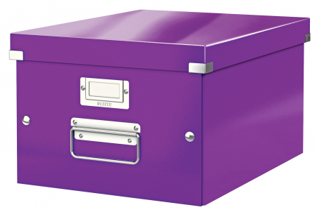 Arhivare si depozitare - Cutie depozitare Leitz WOW Click&Store 281x200x370mm, mov
