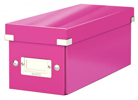 Cutie depozitare Leitz WOW Click&Store 143x136x352mm, roz [0]