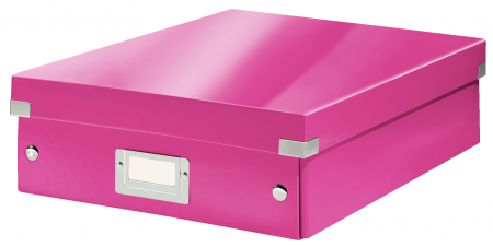 Cutie depozitare Leitz WOW Click&Store 281x100x370mm, roz [0]