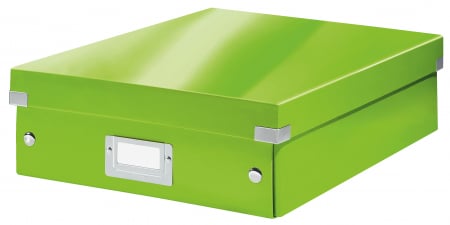 Arhivare si depozitare - Cutie depozitare Leitz WOW Click&Store 281x100x370mm, verde