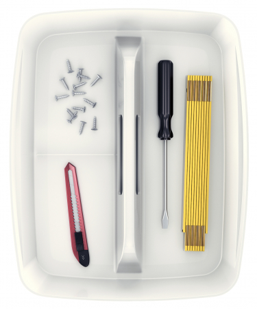 Cutie depozitare Leitz MyBox Organiser, cu maner, 30x10x37 cm, alb [1]