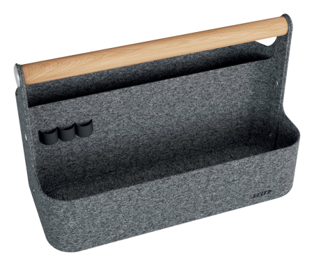 Cutie portabila organizator textil cu maner negru Leitz [5]