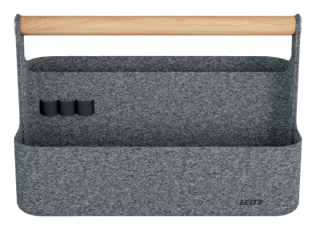 Cutie portabila organizator textil cu maner negru Leitz [9]
