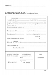 Formulare tipizate - Decont cheltuieli A5, 100 file, print f/v