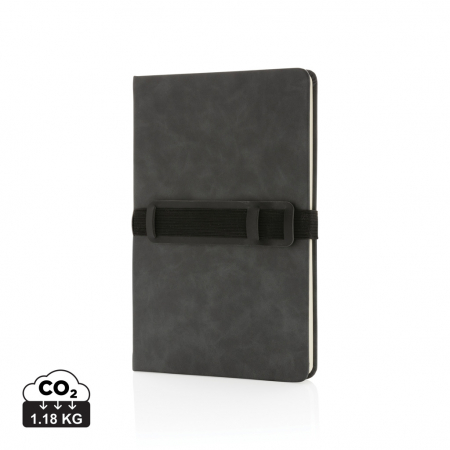 Noutati si inovatii - Agenda A5 deluxe PU cu suport telefon si pix – personalizabila si eleganta