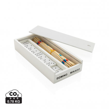 Sport, jocuri si accesorii - Set Deluxe Mikado si Domino din lemn FSC®