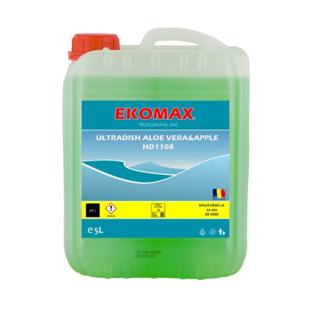 Unitate Protejata - PRODUCTIE - Detergent vase Ekomax Ultradish Aloe Vera & Apple 5L