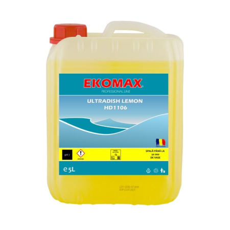 Unitate Protejata - PRODUCTIE - Detergent vase Ekomax Ultradish Lemon 5L