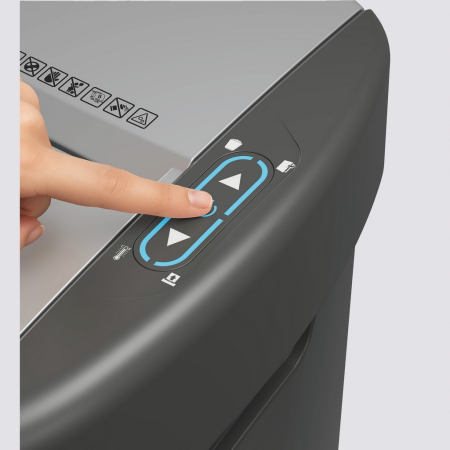 Distrugator documente automat REXEL SHREDMAX 150X, P4, cross-cut (confeti), 150 coli, cos 15L, negru-gri [11]