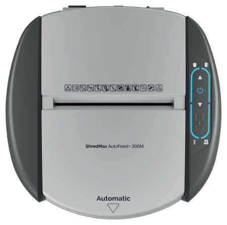 Distrugator documente automat REXEL SHREDMAX 300M, P5, micro-cut (particule), 300 coli, cos 25L negru- gri [8]