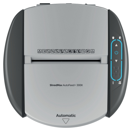Distrugator documente automat REXEL SHREDMAX 300X, P4, cross-cut (confeti), 300 coli, cos 25L, negru- gri [4]