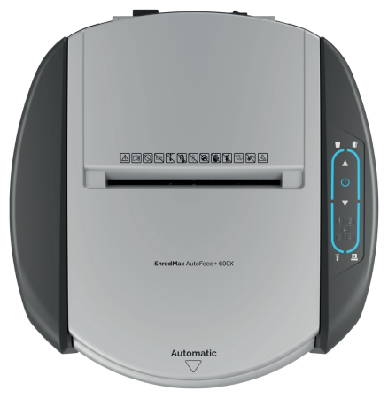 Distrugator documente automat REXEL SHREDMAX 600X, P4, cross-cut (confeti), 600 coli, cos 50L, negru-gri [8]