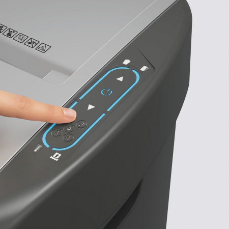 Distrugator documente automat REXEL SHREDMAX 600X, P4, cross-cut (confeti), 600 coli, cos 50L, negru-gri [6]