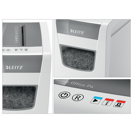 Distrugator documente manual Leitz IQ Home Office Slim, P4, cross-cut (confeti), 10 coli, cos 23l [4]