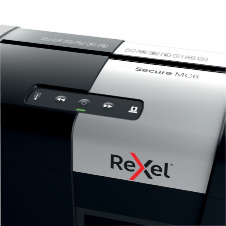 Distrugator documente manual REXEL SECURE MC6, P5, micro-cut (particule), 6 coli, 18l [3]