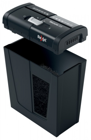 Distrugator documente manual REXEL SECURE S5, P2, strip-cut (fasii), 5 coli, 10l [1]