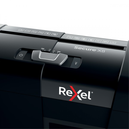 Distrugator documente manual REXEL SECURE S8, P4, cross-cut (confeti), 8 coli, 14l [3]
