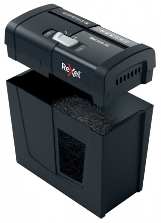 Distrugator documente manual REXEL SECURE X6, P4, cross-cut (confeti), 6 coli, 10l [1]