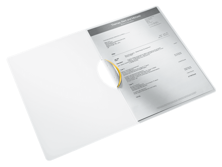 Dosar cu clip Leitz WOW ColorClip, PP, A4, 30coli, galben [1]