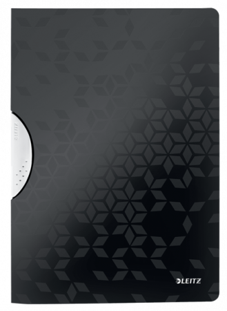 Dosar cu clip Leitz WOW ColorClip, PP, A4, 30coli, negru [0]