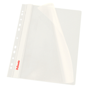 Dosare, folii protectie si mape - Dosar plastic cu sina si 11perforatii Esselte 10buc alb