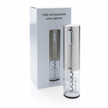 Deschizator electric de vin USB inox, reincarcabil, rapid si elegant [9]
