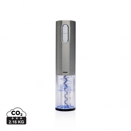 Seturi si accesorii pentru vin - Deschizator electric de vin USB inox, reincarcabil, rapid si elegant