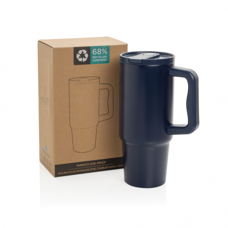 Pahar termic Embrace otel reciclat 900 ml etans cu maner [7]
