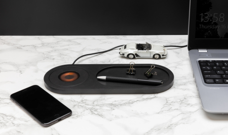 Tavita organizatoare cu incarcator wireless 10W Encore, design transparent [7]