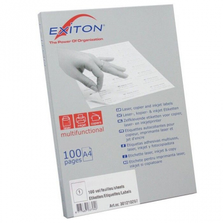 Birotica si papetarie - Etichete autoadezive 6/A4 Exiton 70x148,5mm 100coli/top