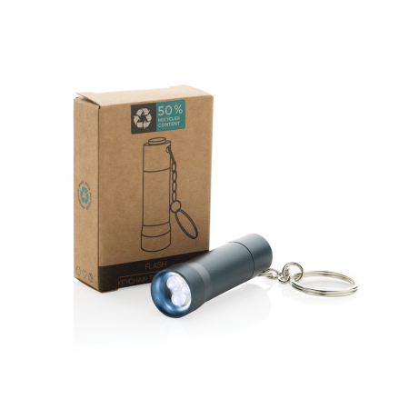 Lanterna breloc Flash din aluminiu reciclat RCS – 15 lumeni, compacta, baterii incluse [9]